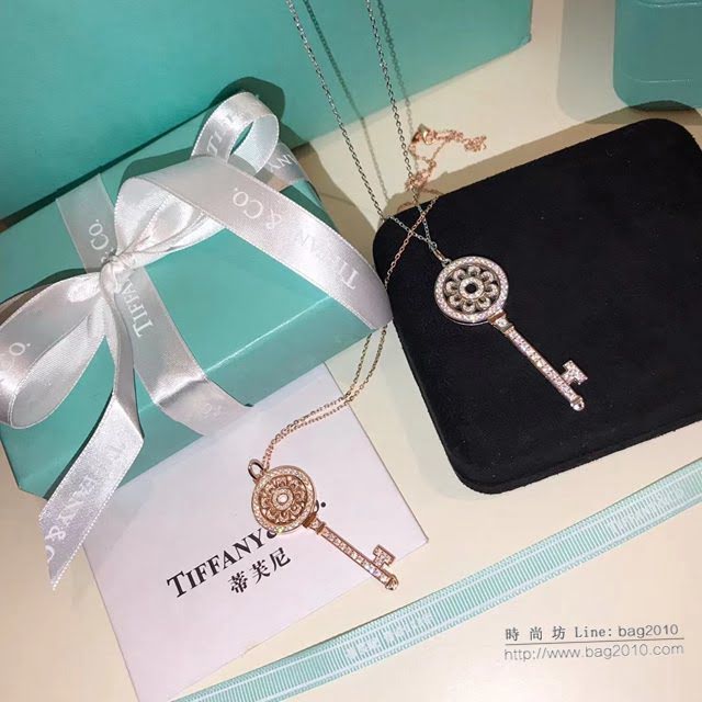 Tiffany純銀飾品 蒂芙尼女士專櫃爆款鑰匙經典太陽花大號長鏈款項鏈  zgt1714